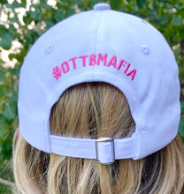Load image into Gallery viewer, White and Pink OTTB Mafia Hat
